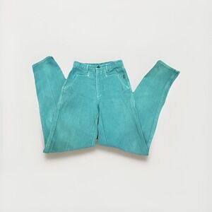 VTG Cross J Jeans USA Made Teal High Rise Straight Leg‎ Denim 7/8 - 34" Inseam